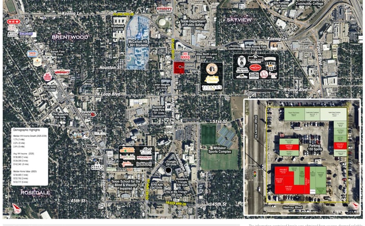 Pictures of Retail property located at 5501 North Lamar, Austin, TX 78751 for lease - image #1