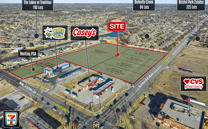 Pictures of Retail, Land property located at NW 150th Street & Santa Fe Avenue, Edmond, OK 73013 for lease - image #1