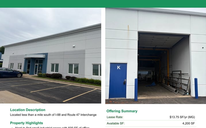 Pictures of Industrial property located at 720 Heartland Dr, Unit K, Sugar Grove, IL 60554 for lease - image #1