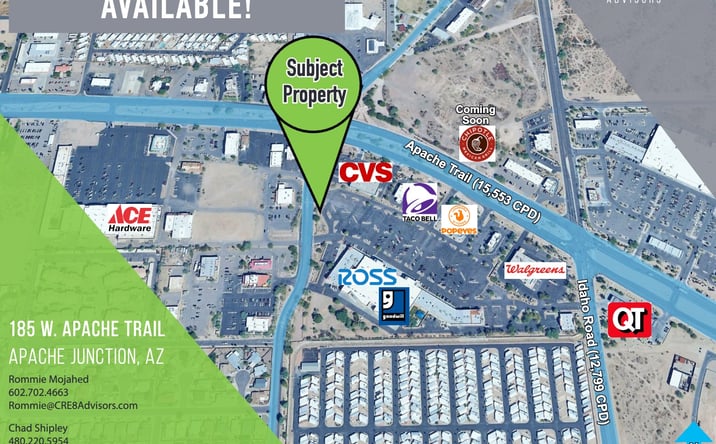 Pictures of Retail property located at 185 W Apache Trl, Apache Junction, AZ 85120 for lease - image #1