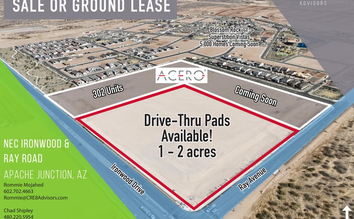 Pictures of Retail, Land property located at NEC Ironwood Drive & Ray Avenue, Apache Junction, AZ 85212 for lease - image #1