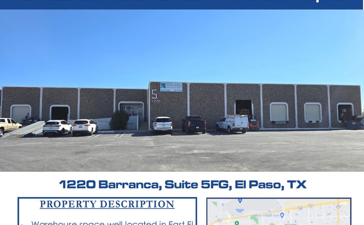 Pictures of Industrial property located at 1220 Barranca, Suite 5FG, El Paso, TX 79935 for lease - image #1