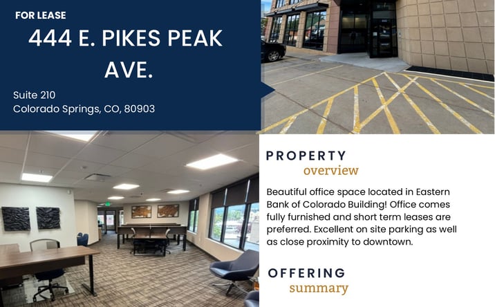 Pictures of Office property located at 444 E. Pikes Peak Ave., Suite 210, Colorado Springs, CO 80903 for lease - image #1