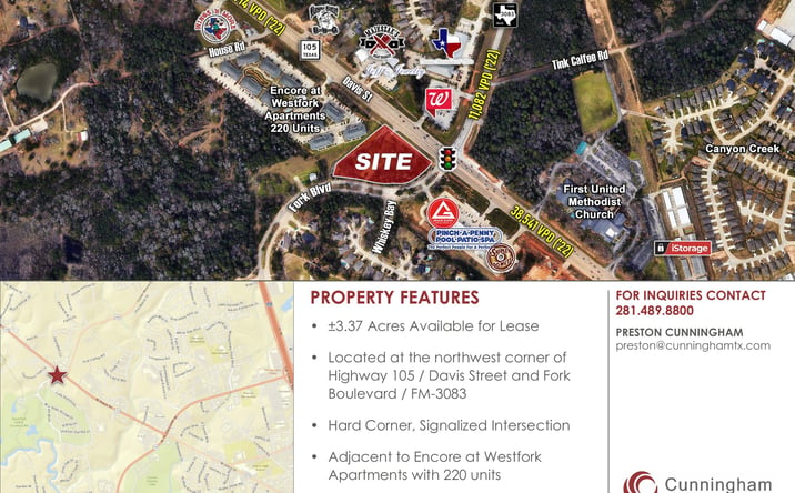 Pictures of Land property located at 4805 W Davis St, Conroe, TX 77304 for lease - image #1