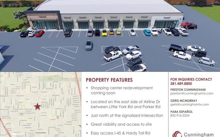Pictures of Retail property located at 7124 Airline Dr, Houston, TX 77076 for lease - image #1