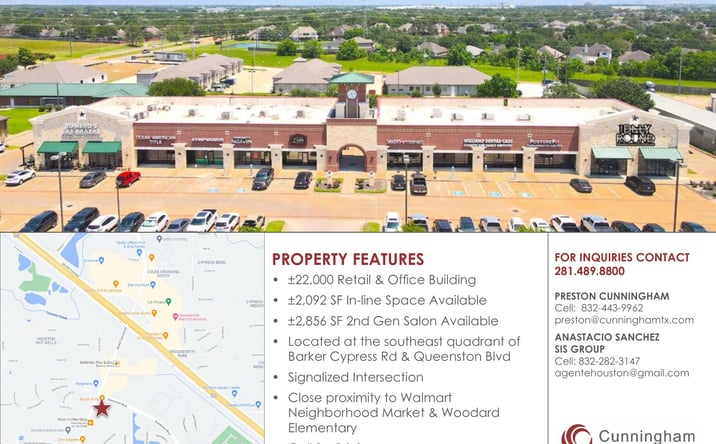 Pictures of Retail property located at 11734 Barker Cypress Rd, Cypress, TX 77433 for lease - image #1