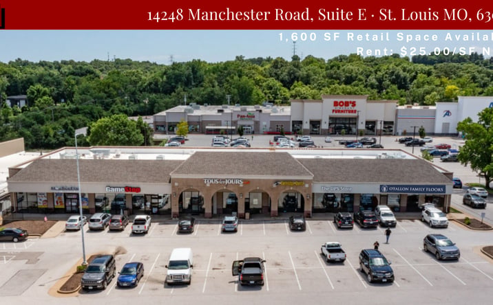 Pictures of Retail property located at 14248 Manchester Road, Suite E, St. Louis, MO 63011 for lease - image #1