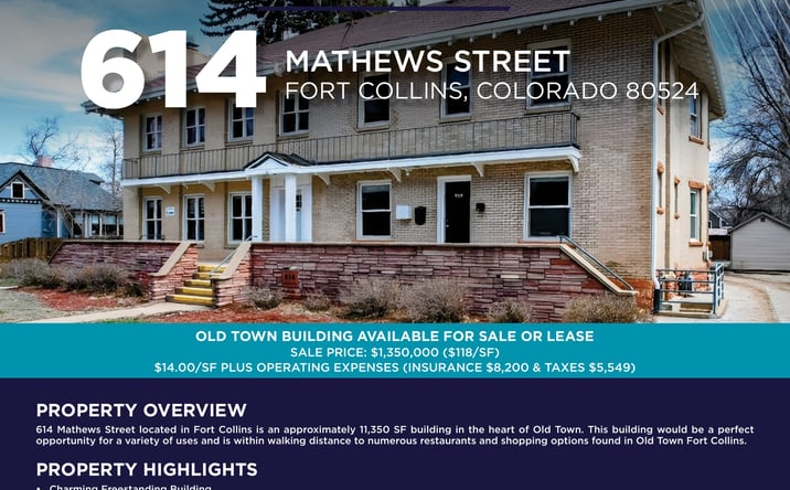 Pictures of Office, Special Purpose property located at 614 Mathews Street, Fort Collins, CO 80524 for lease - image #1