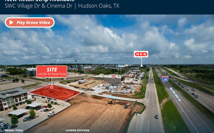 Pictures of Retail property located at SWC Village Dr & Cinema Dr, Hudson Oaks, TX 76087 for lease - image #1