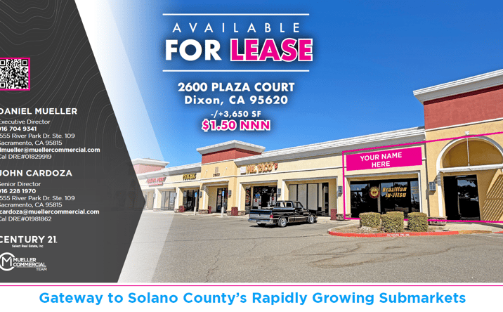 Pictures of Retail property located at 2600 Plaza Court, Dixon, CA 95620 for lease - image #1