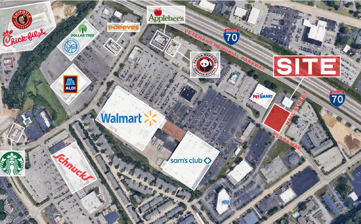 Pictures of Land property located at 8 Plaza Way, St. Charles, MO 63301 for lease - image #1