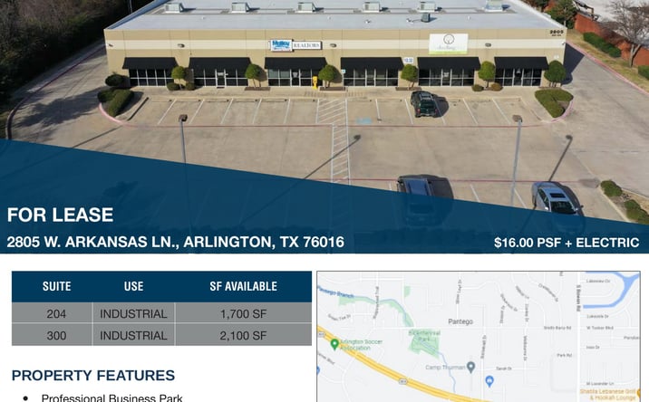 Pictures of Industrial property located at 2805 W. Arkansas Ln., Arlington, TX 76016 for lease - image #1