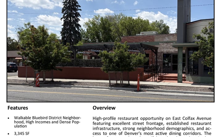 Pictures of Restaurant property located at 3570 E. Colfax Ave., Denver, CO 80206 for lease - image #1