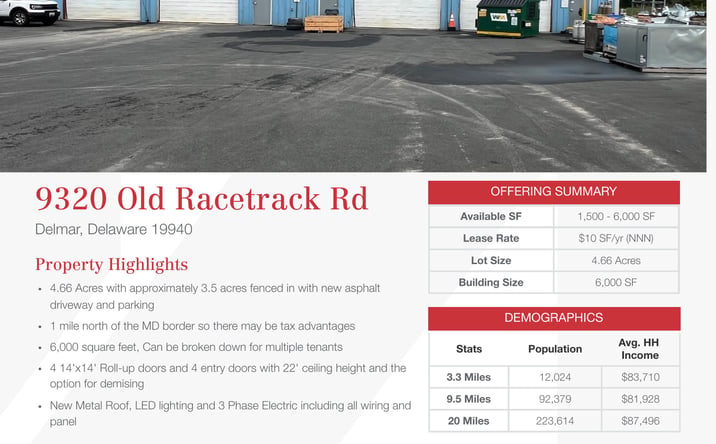 Pictures of Industrial property located at 9320 Old Racetrack Rd, Delmar, DE 19940 for lease - image #1