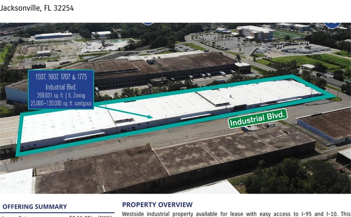 Pictures of Industrial property located at 1507 Industrial Blvd., Jacksonville, FL 32254 for lease - image #1
