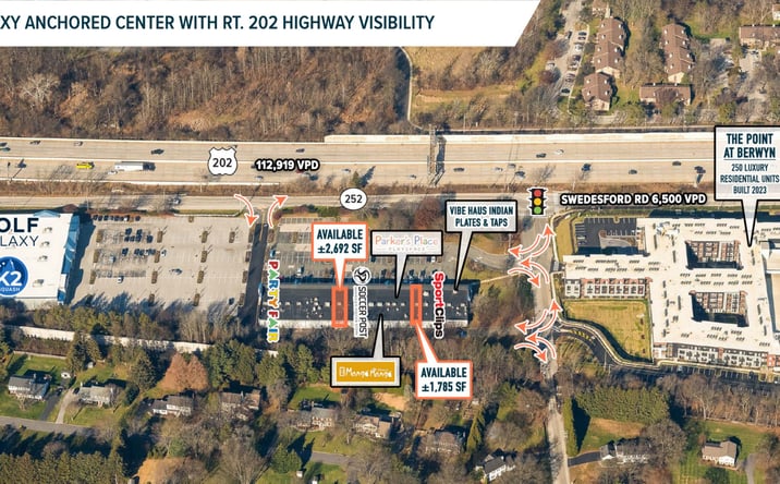 Pictures of Retail property located at 402 - 470 W Swedesford Rd, Berwyn, PA 19312 for lease - image #1