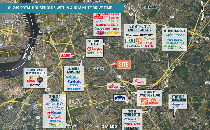 Pictures of Retail property located at 1 East Kings Highway, Audubon, NJ 08033 for lease - image #1