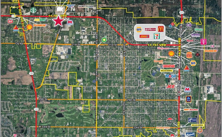 Pictures of Land property located at SE Corner of Kenosha Rd & Rte 173, Zion, IL 60099 for lease - image #1