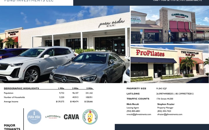 Pictures of Retail, Office, Restaurant property located at 1300 - 1430 SE 17th St., Fort Lauderdale, FL 33316 for lease - image #1