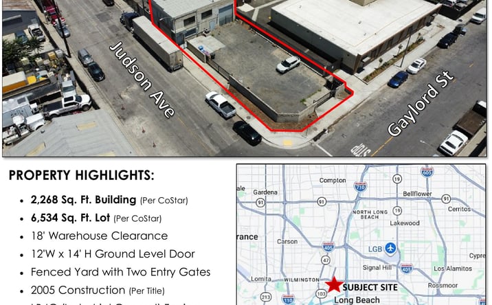 Pictures of Industrial property located at 2165 Gaylord St, Long Beach, CA 90813-1033 for lease - image #1