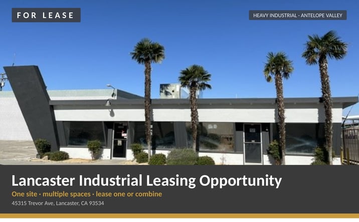 Pictures of Office, Industrial, Land property located at 45315 Trevor Ave, Lancaster, CA 93534 for lease - image #1