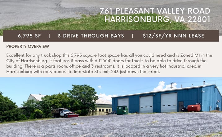 Pictures of Industrial property located at 761 Pleasant Valley Road, Harrisonburg, VA 22801 for lease - image #1