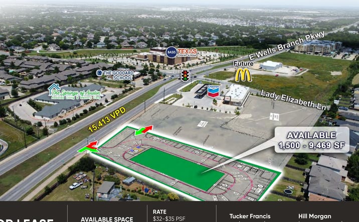 Pictures of Retail property located at 1001 East Wells Branch Parkway, Pflugerville, TX 78660 for lease - image #1