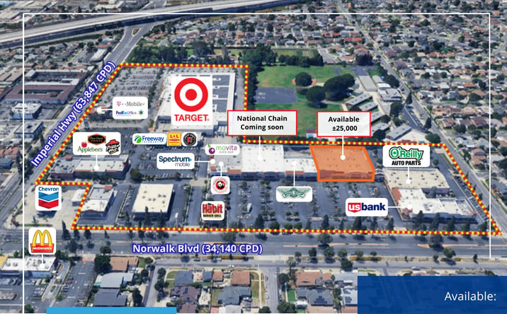 Pictures of Retail property located at 12301 Norwalk Blvd, Norwalk, CA 90650 for lease - image #1