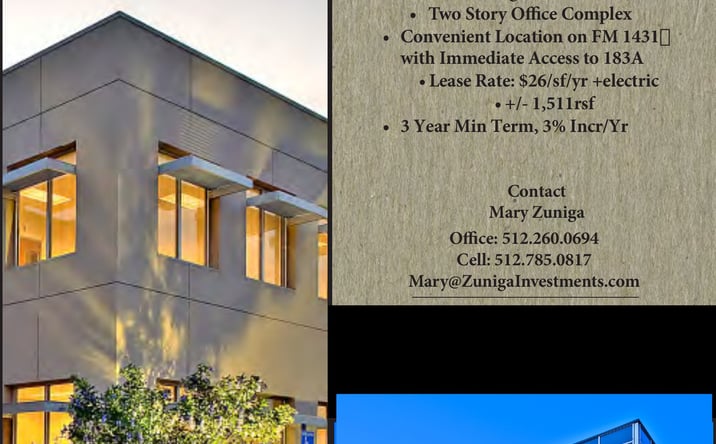 Pictures of Office property located at 1460 East Whitestone Boulevard, Cedar Park, TX 78613 for lease - image #1