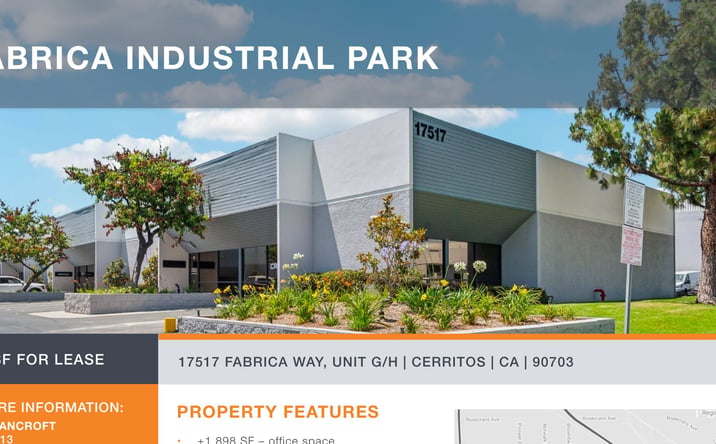 Pictures of Office, Industrial property located at 17517 Fabrica Way, Unit G/H, Cerritos, CA 90703 for lease - image #1