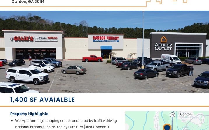 Pictures of Retail property located at 1750 Marietta Highway, Canton, GA 30114 for lease - image #1