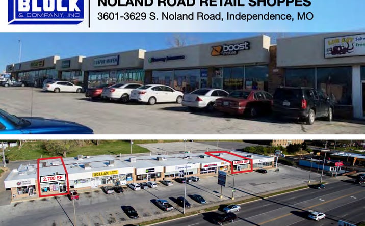 Pictures of Retail property located at 3601-3629 S. Noland Road, Independence, MO 64055 for lease - image #1