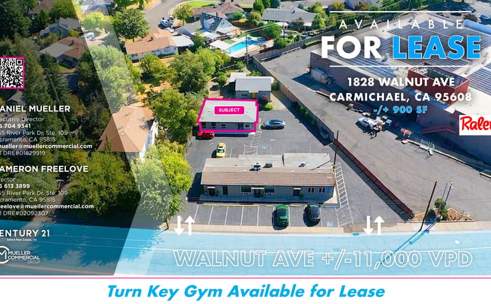Pictures of Retail property located at 1828 Walnut Ave, Carmichael, CA 95608 for lease - image #1