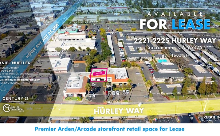 Pictures of Retail, Restaurant property located at 2221-2225 Hurley Way, Sacramento, CA 95825 for lease - image #1