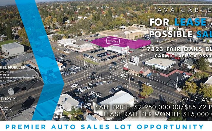 Pictures of Retail, Land property located at 7823 Fair Oaks Blvd, Carmichael, CA 95608 for lease - image #1