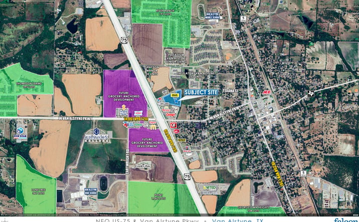 Pictures of Land property located at NWQ US-75 & Van Alstyne Pkwy, Van Alstyne, TX 75495 for lease - image #1