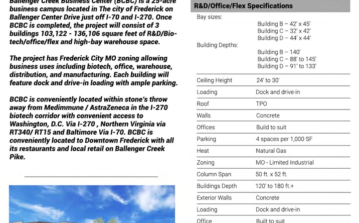 Pictures of Office, Industrial property located at 353 Ballenger Center Drive, Frederick, MD 21704 for lease - image #1