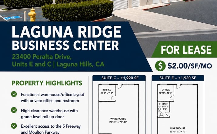 Pictures of Industrial property located at 23400 Peralta Drive, Laguna Hills, CA 92653-1731 for lease - image #1
