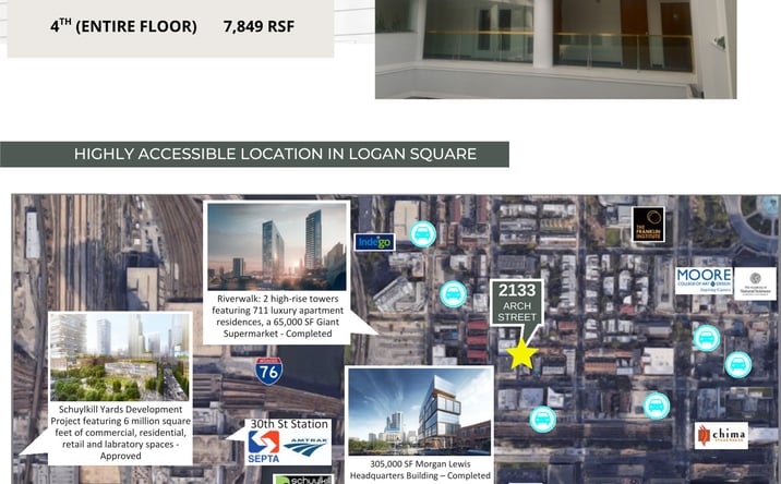 Pictures of Office property located at 2133 Arch Street, Philadelphia, PA 19102-4218 for lease - image #1
