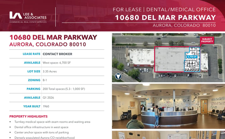 Pictures of Office property located at 10680 Del Mar Parkway, Aurora, CO 80010 for lease - image #1