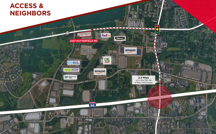 Pictures of Industrial property located at 3557 Butterfield Road, Aurora, IL 60502 for lease - image #1