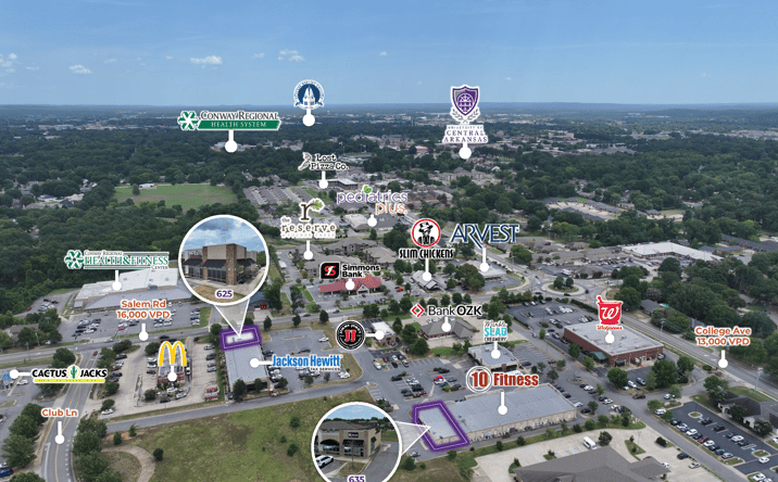 Pictures of Retail, Restaurant property located at 635 Salem Rd, Conway, AR 72034 for lease - image #1