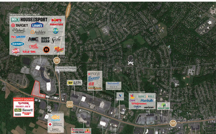 Pictures of Retail property located at Concord Pike (Route 202) & Naaman's Road, Wilmington, DE 19803 for lease - image #1
