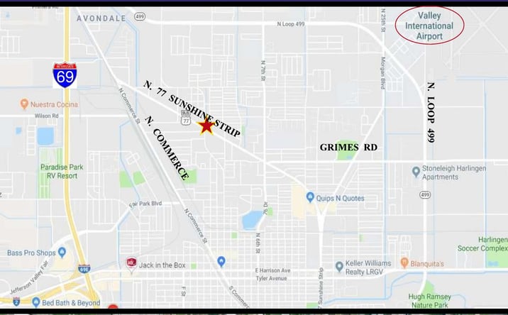 Pictures of Retail property located at 1501 N. 77 Sunshine Strip, Harlingen, TX 78550 for lease - image #1