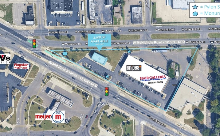 Pictures of Retail property located at 21370 W. Grand River Avenue, Detroit, MI 48219 for lease - image #1