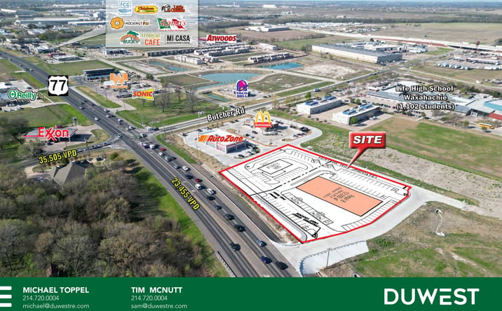 Pictures of Retail, Land property located at NWQ of US-77 & Butcher Rd, Waxahachie, TX 75165 for lease - image #1