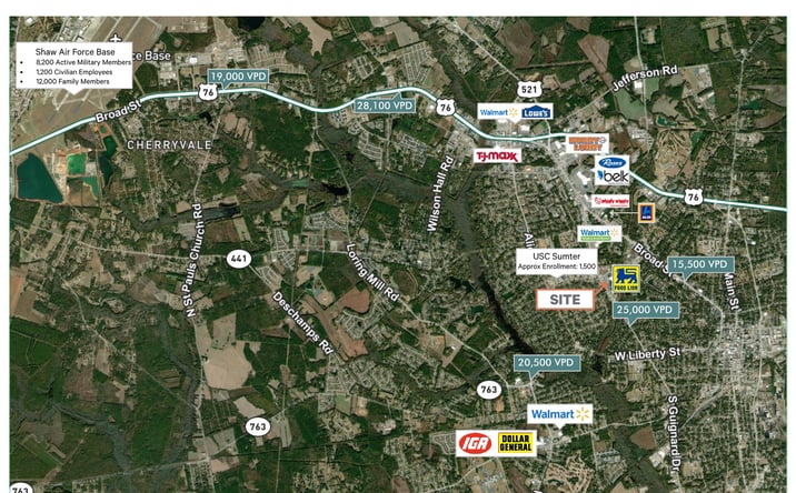 Pictures of Retail property located at 497 N Guignard Dr., Sumter, SC 29150-4065 for lease - image #1