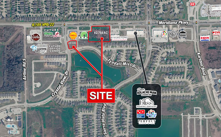 Pictures of Land property located at SEC Meridiana Pkwy & Crystal View Dr, Rosharon, TX 77583 for lease - image #1
