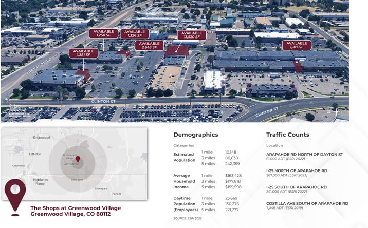 Pictures of Retail property located at 9600 E Arapahoe Rd, Greenwood Village, CO 80112 for lease - image #1