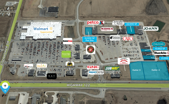 Pictures of Retail, Land property located at HWY 122 & Einsenhower Ave, Mason City, IA 50401 for lease - image #1